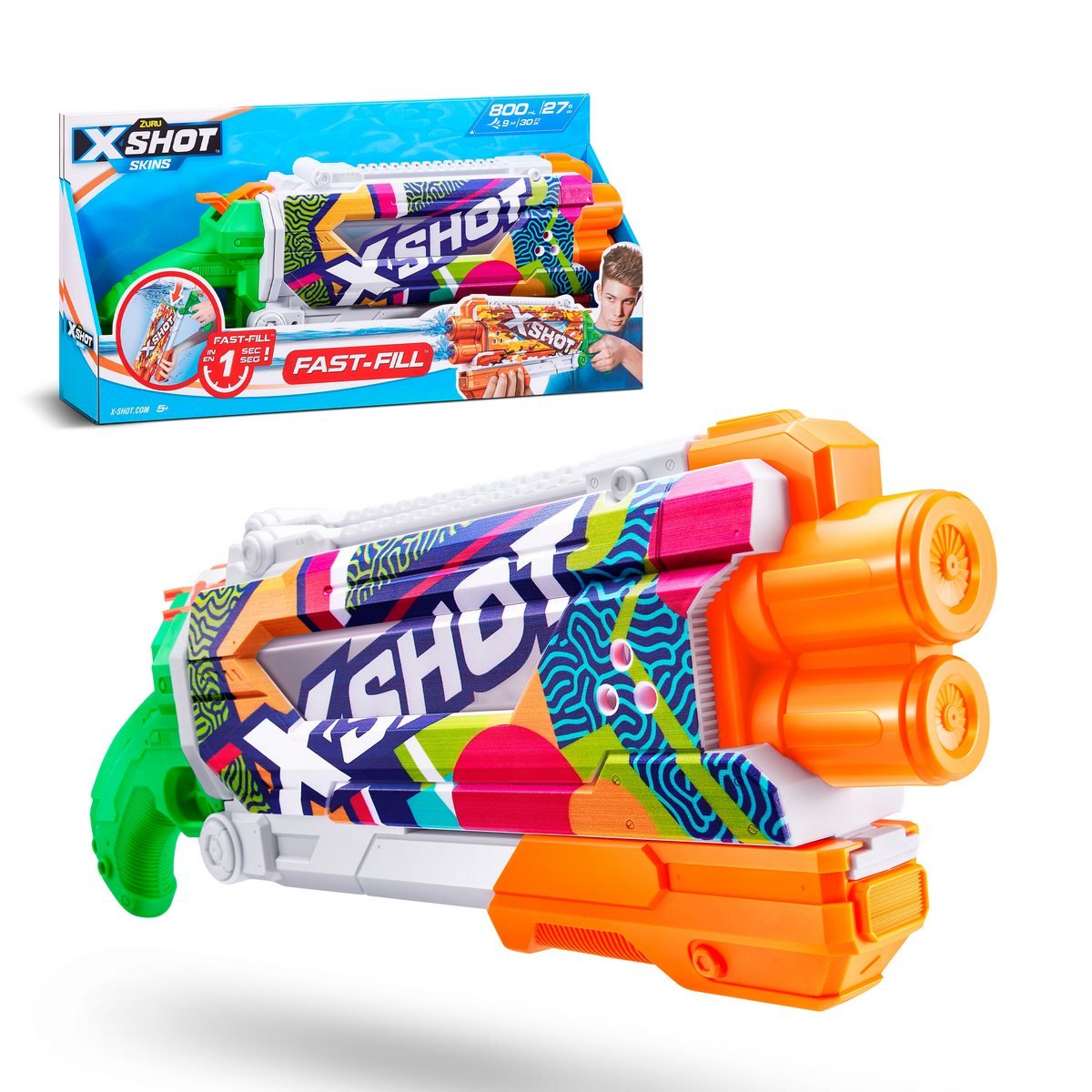 Lanza Agua Pump Action Skin 800Ml X-Shot - Ripple